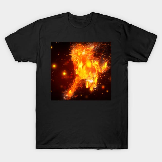 Fire horse T-Shirt by AnnArtshock